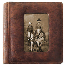 Leather Frame-Front 2-up Fold-out Album